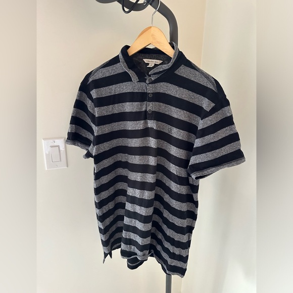 Calvin Klein Jeans Black and Gray Polo Shirt - Picture 1 of 7